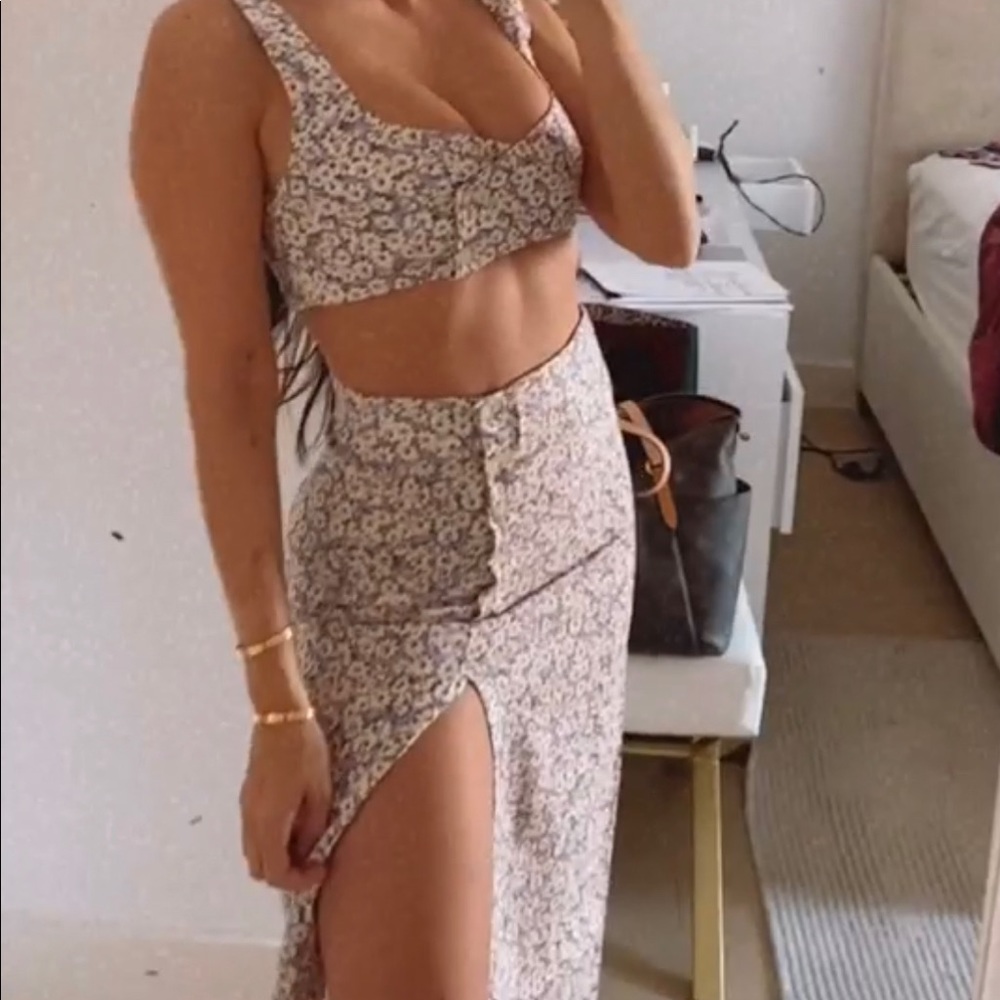 Zara 2 piece skirt and crop top
